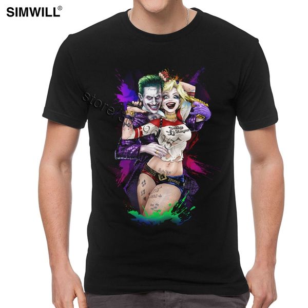 

funny quinn the joker t shirt men summer cotton suicide squad t-shirt movie tee fans novelty gift idea clothing