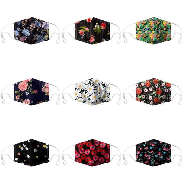 

face mask dustproof mouth letter printed facial prective cover masks#214, Black