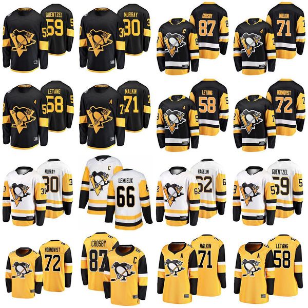 

pittsburgh penguins jerseys 87 sidney crosby jersey 71 evgeni malkin 72 patric hornqvist 58 kris letang ice hockey jerseys stitched, Black;red