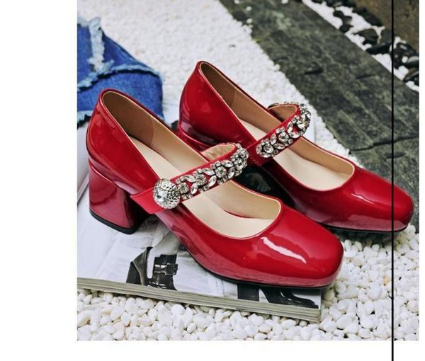 

2020 spring and autumn with new style fashion high heel coarse heel round head women's shoes @nm18, Black