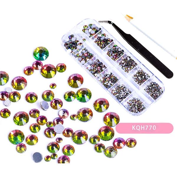 

tweezers crystal rhinestones multipurpose 6sizes nail art craft set picking pen round clothes flat back tool diy bags manicure