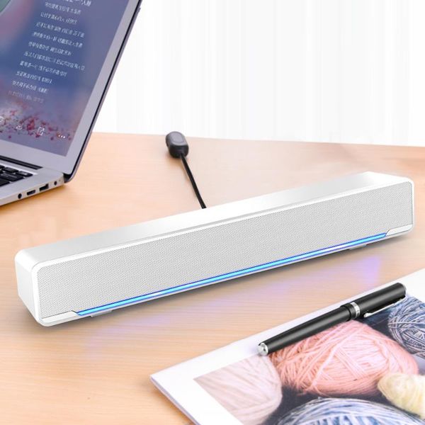 

sada v-196 usb wired computer speaker bar stereo subwoofer powerful music player bass surround sound box 3.5mm audio for pc