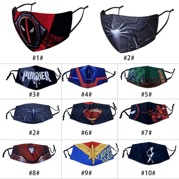 

funny face mask reusable cartoon 3d print dustproof ultraviolet-proof washable running riding bike protective ice silk halloween masks