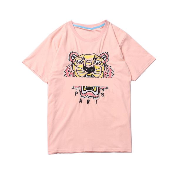 

kxxxo mens t shirt fashion tees breathable loose shorts sleeves tiger embroidery letters t shirts summer quality, White;black