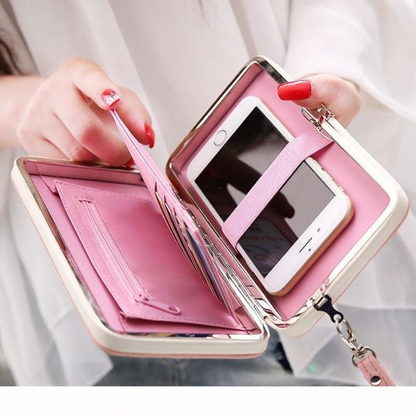 

2017 selling women wallet high grade fashion cute bag wallets coin purse handbag long purse new sac femme, Red;black