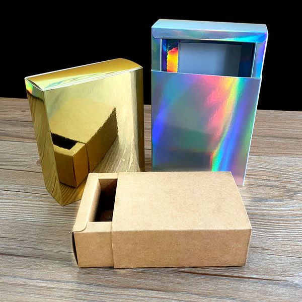 

10 pieces of holographic gift box wedding christmas / candy / handicraft cake handmade soap wrapping gift box