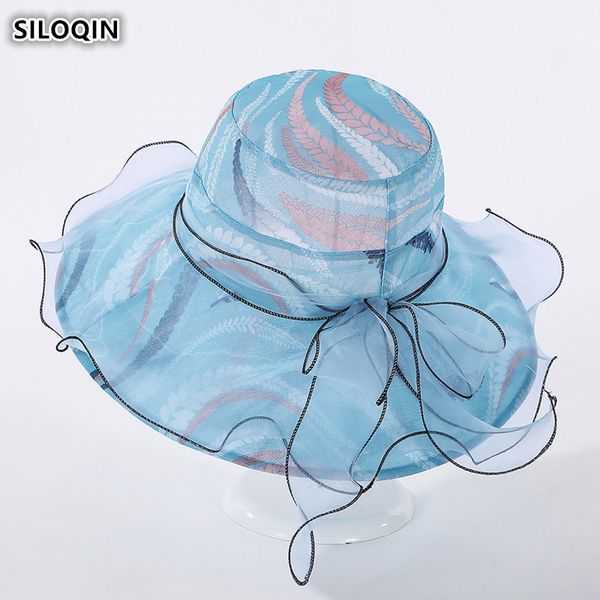 

siloqin multicolor women's breathable cap fashion mesh sun hats for women summer uv protection sun hat large visor beach hat, Blue;gray