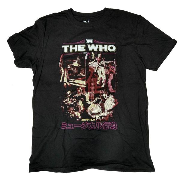 

the who t shirt - japan 73 retro design 100% official licensed classic rock