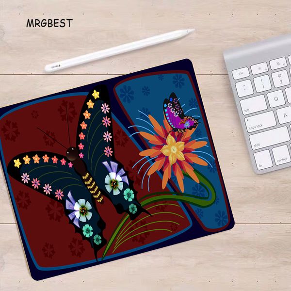 

22x18cm s mouse-pad beautiful butterfly and flower mouse pad with good quality soft nature rubber play mat for or children