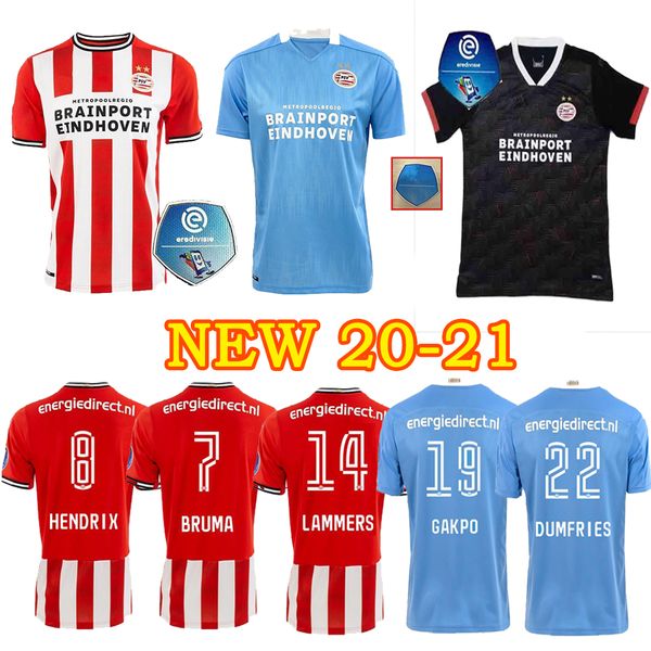 

sale 20 21 psv eindhoven soccer jersey 2020 2021 football shirt malen camisa de futebol ihattaren dumfries gakpo bruma lammers home, Black;yellow