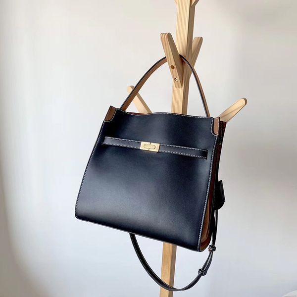 

crossbody fashion bags quality bag women's cowhide high lee cross radziwill double material tote bag shoulder grain 2020 petite han hal, Red;black