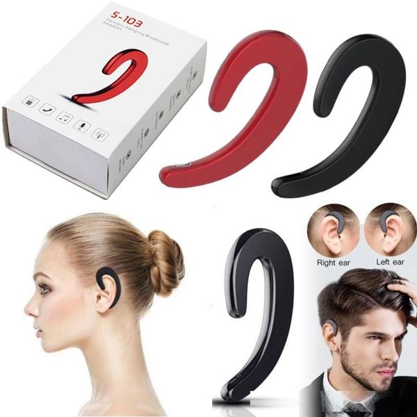 

s103 sport wireless bluetooth earphones single bone conduction bluetooth headphone no earplugs with retail package lowest price