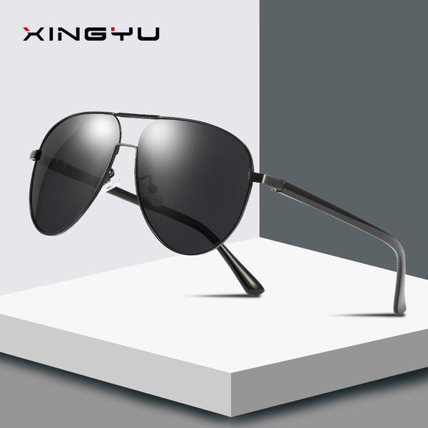 

xingyu brand design classic polarized sunglasses men metal driving sun glasses male coating sunglass uv400 shades eyewear oculos, White;black