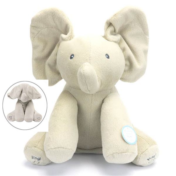 elephant stuffed animal with moving ears