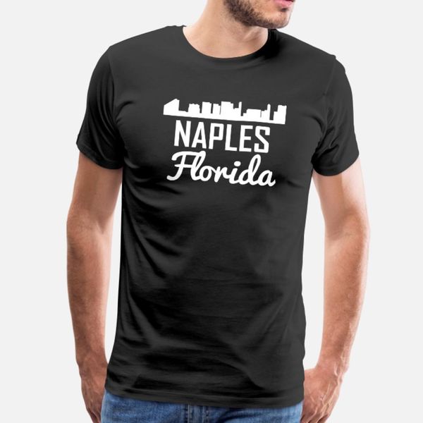 

naples florida skyline t shirt men customized tee shirt s-3xl novelty anti-wrinkle new style spring autumn normal shirt