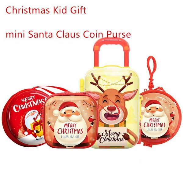 

mini bag pouch gift kids' purse new claus coin pocket luggage case santa zip wallet candy small children for clutch christmas coin hmju