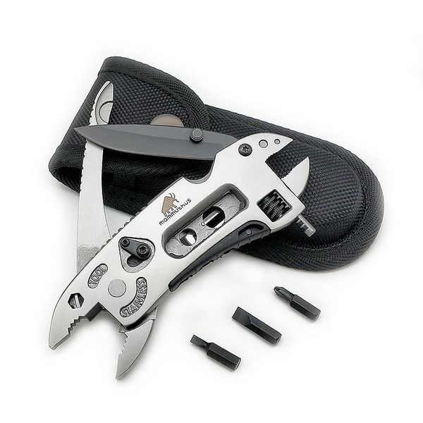

mammuthus fold knife travel camp plier wrench adjustable tool jaw screwdriver hike hunt survive kit multi fucntion spanner