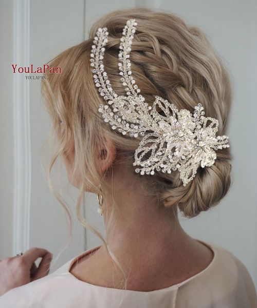 

youlapan hp254 wedding hair accessories handmade rhinestone crowns and tiaras pageant crown wedding headband bridal headpieces y200807, White;golden