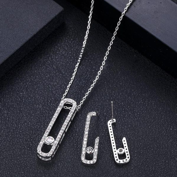 

janekelly 2pcs bridal zirconia full jewelry sets for women party, luxury dubai nigeria cz crystal wedding jewelry sets, Silver