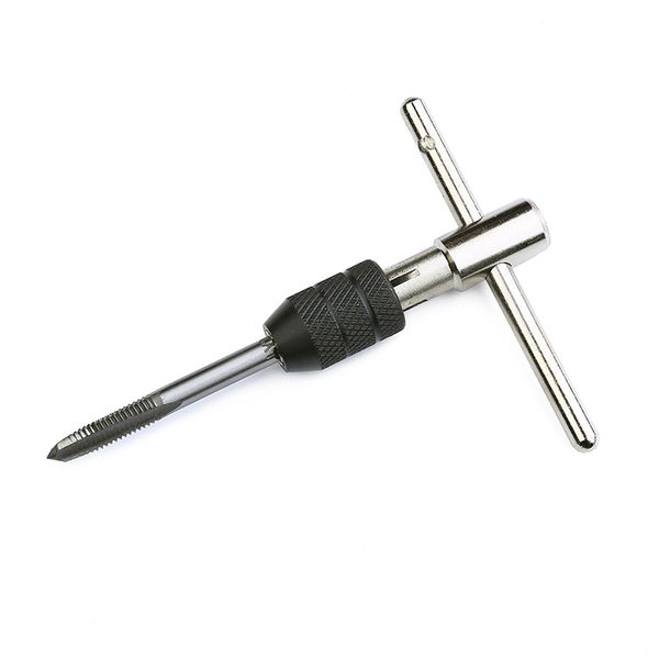 

9 pcs/set screw taps t-shaped wrench set threading tapping screwdriver tap holder hand tools m3-m6 durable twist drill bits