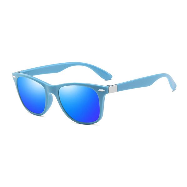 

child rivet square frame girls boys sunglasses gray blue colorful lens uv400 eye protection children kids outdoor eyewear, White;black