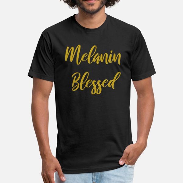 

melanin blessed t shirt men printing tee shirt s-3xl original graphic building summer trend shirt
