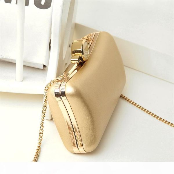 

designer fashion women's dinner bag pure color polyester party dress evening bag one-shoulder inclined shoulder four-color optional