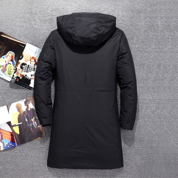 

long down jacket men thick winter 2019 new hat detached warm parka waterproof windproof -30 degrees 3073