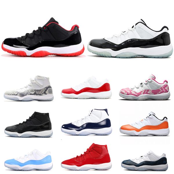 

11s bred jumpman 11 concord men basketball shoes cap and gown university blue red win like emerald mens trainers sports sneakers 7-13