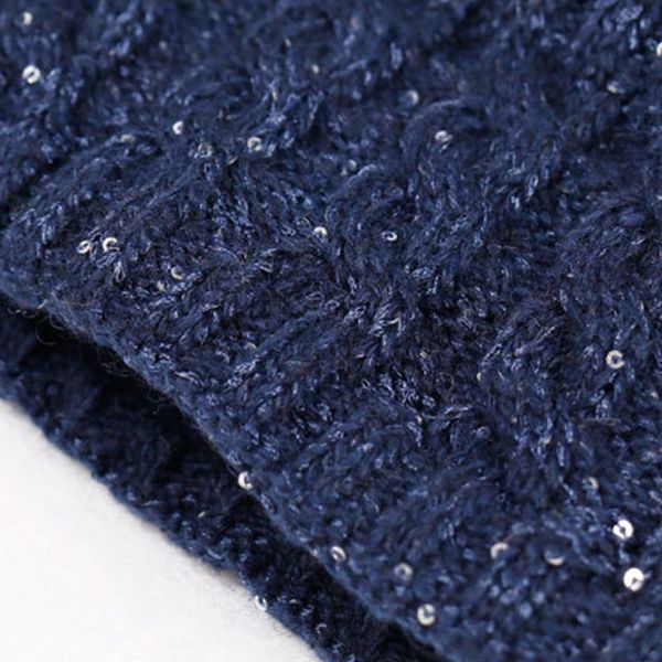 

women women girls wide cable knitted headband crotchet glitter sequins headband winter solid color acrylic fiber turban thicken