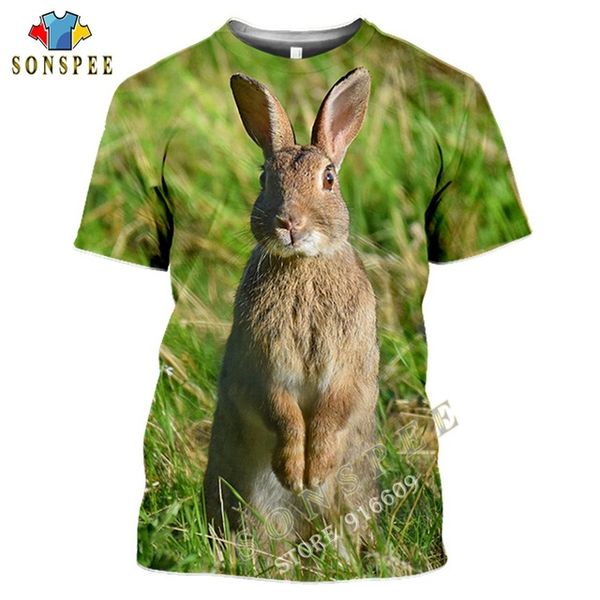 

hunting animal hare cute rabbit summer anime 3d print shirts harajuku graphic hippie men clothing