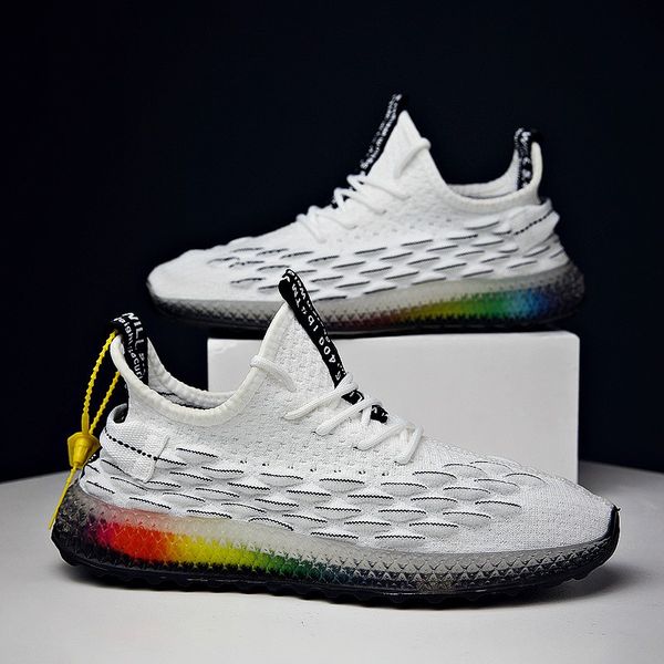 

boots trend casual men's sports shoes coconut mesh breathable tennis, Black