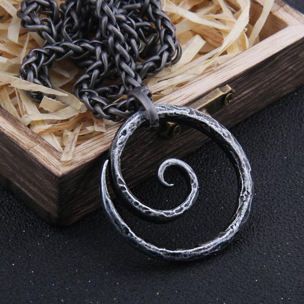 

iron color celtic knot pendant necklace with stainless steel necklace add wooden box as christmas, Silver
