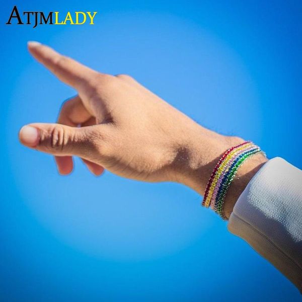 

sparking cubic zirconia cz various stone gold filled elegance women delicate cz tennis chain bangle bracelet gorgeous jewelry, Black