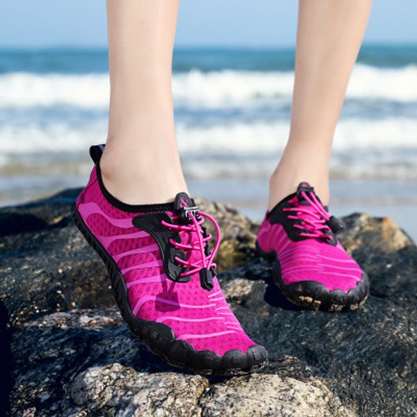 

european and american upstream shoes men and women casual shoes outdoor wading ladies five fingers beach water, Black