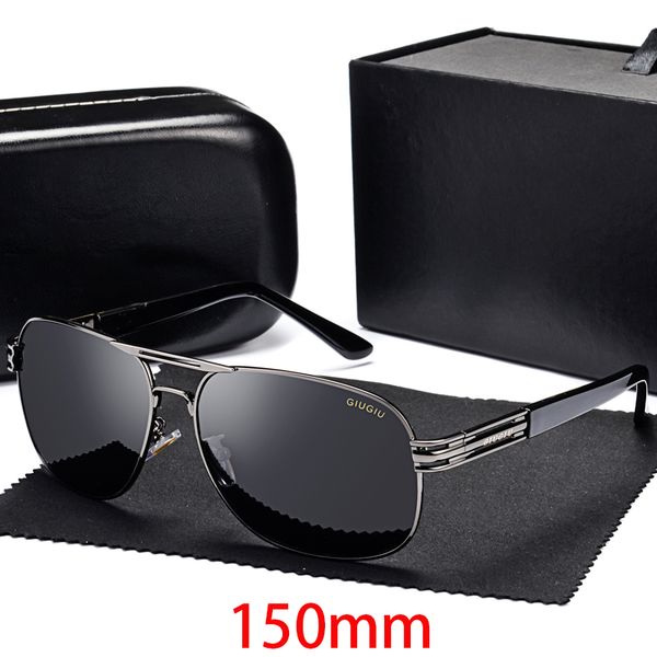 

150mm polarized sunglasses men brand sun glasses for man luxury design square oversized black eyewear male driving anti glare, White;black