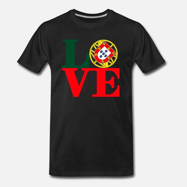 

love portugal t shirt men character short sleeve round neck letter fitness new style summer kawaii shirt