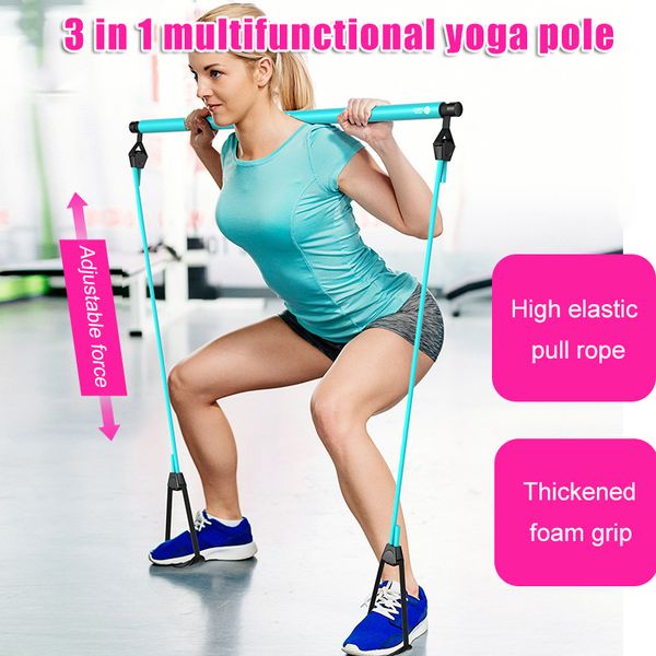 

resistance bands portable band fitness exercise bar yoga gym stick training accessories whshopping