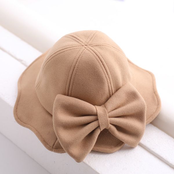 

korean children's girl autumn and winter fashion girl hat princess korean, Yellow