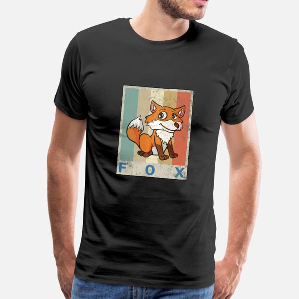 

fox vintage retro style grunge t shirt men personalized tee shirt s-xxxl crazy authentic summer natural shirt