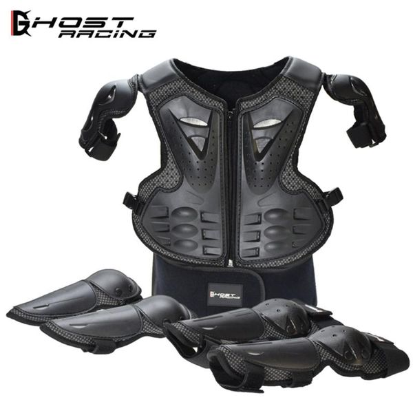 

motorcycle armor ghost racing children protection set 5-13 age kids skateboard snowboard ski roller sports full body protector