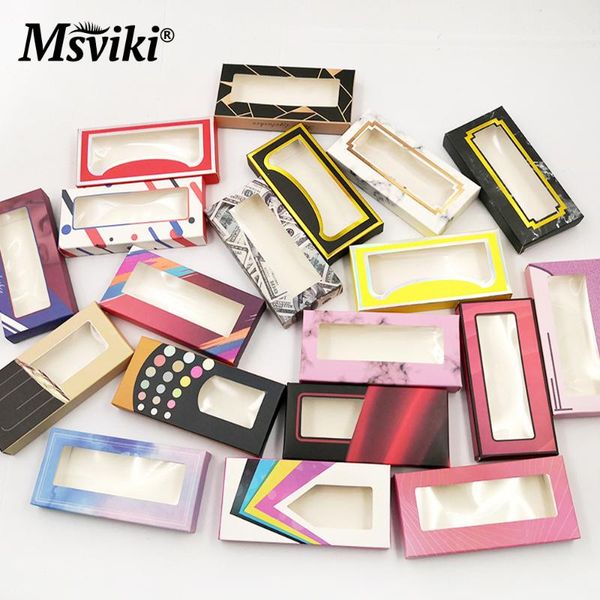 

100 pcs eyelash packaging box bulk wholesale custom 3d mink lashes boxes packaging with logo makeup set eyelashes case pack