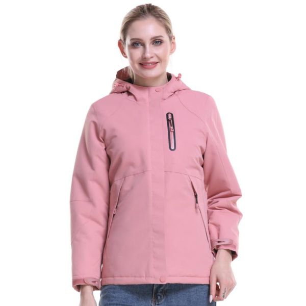 

2020 winter waterproof jacket men plus size down cotton hiking jacket keep warm usb heated men women regenjacke herren, Blue;black