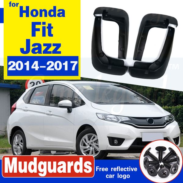 

set molded mud flaps for honda fit / jazz 2014-2017 mudflaps splash guards front rear mud flap mudguards fender 2015 2016