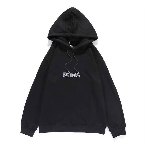 

letters embroidery hoodies for men women sweatshirt 2020 spring autumn women hoodie homme pullovers streetwear hooded size m-2xl, Black
