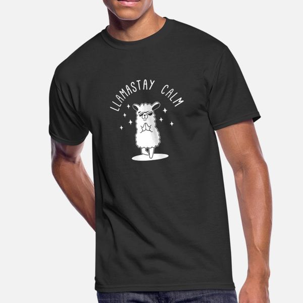 

lama t shirt men printing cotton plus size 3xl kawaii graphic building summer original shirt