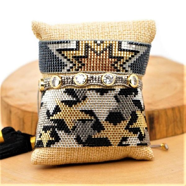 

charm bracelets grapes fashion women bracelet handmade woven boho punk star pattern beads summer cuff friendship jewelry, Golden;silver