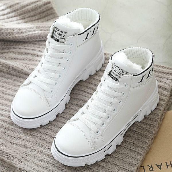 

classic women winter boots leather ankle snow boots female warm fur plush insole botas mujer winter shoes i2-81