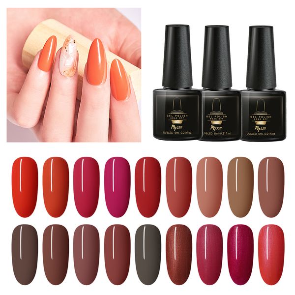 

nail gel mtssii red series polish 6ml uv pure colors soak off semi permanent art lacquer vernis, Red;pink