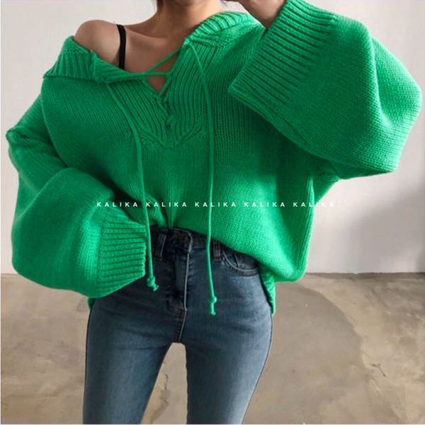 

new female sweater women pullover knitting overszie long sleeve girls loose sweaters knitted outerwear thin sexy, White;black